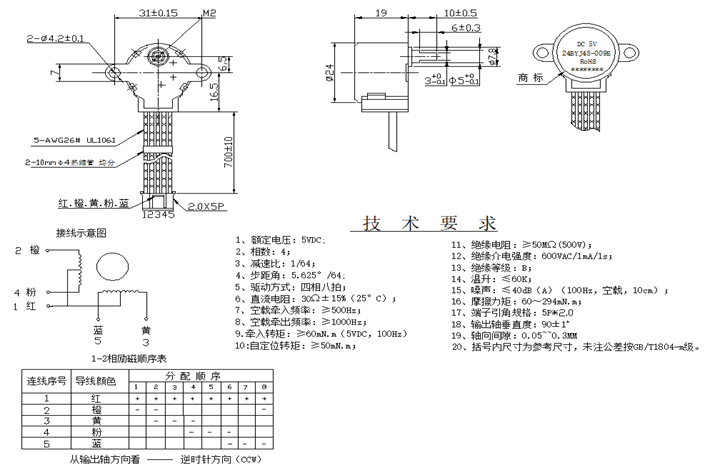 步進電機參數表